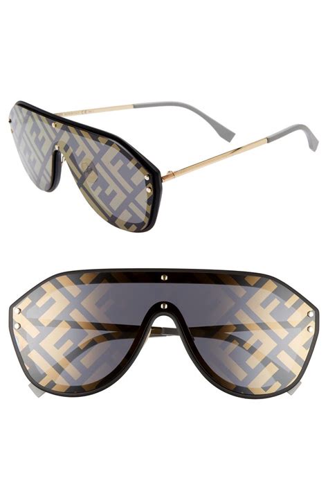 fendi logo lens sunglasses